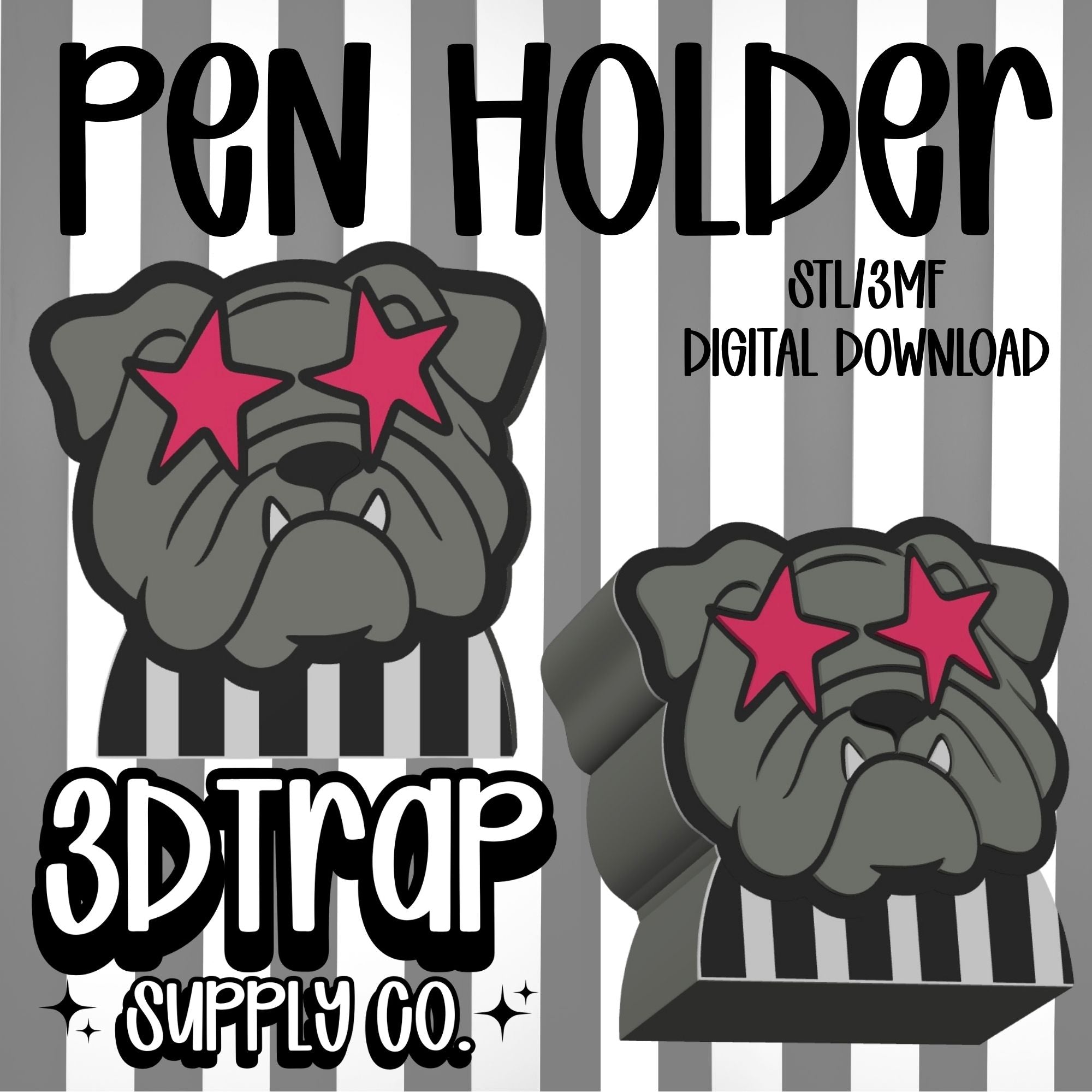 Bulldog Set 3D Matching Sets STL/3MF