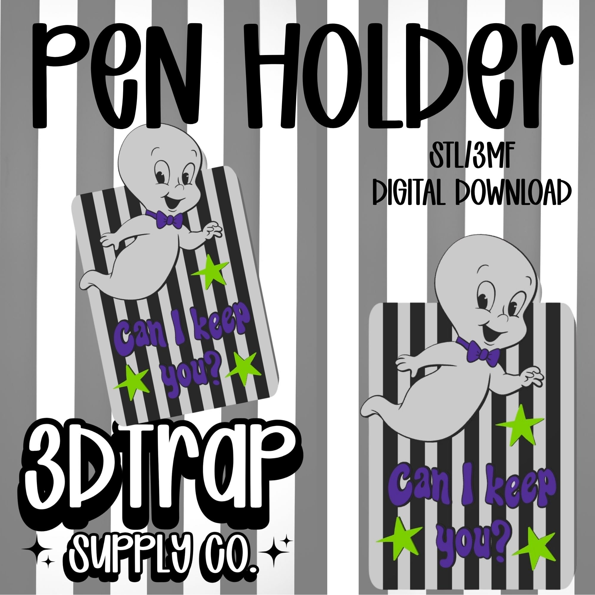 Cute Ghost Pen Holder  STL/3MF