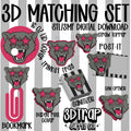 Wildcats Set 3D Matching Sets STL/3MF