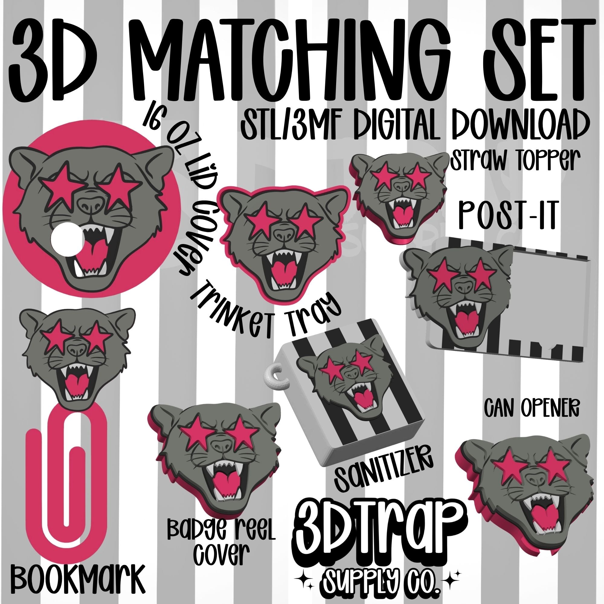 Wildcats Set 3D Matching Sets STL/3MF