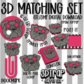 Bulldog Set 3D Matching Sets STL/3MF