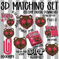 Bear Set 3D Matching Sets STL/3MF