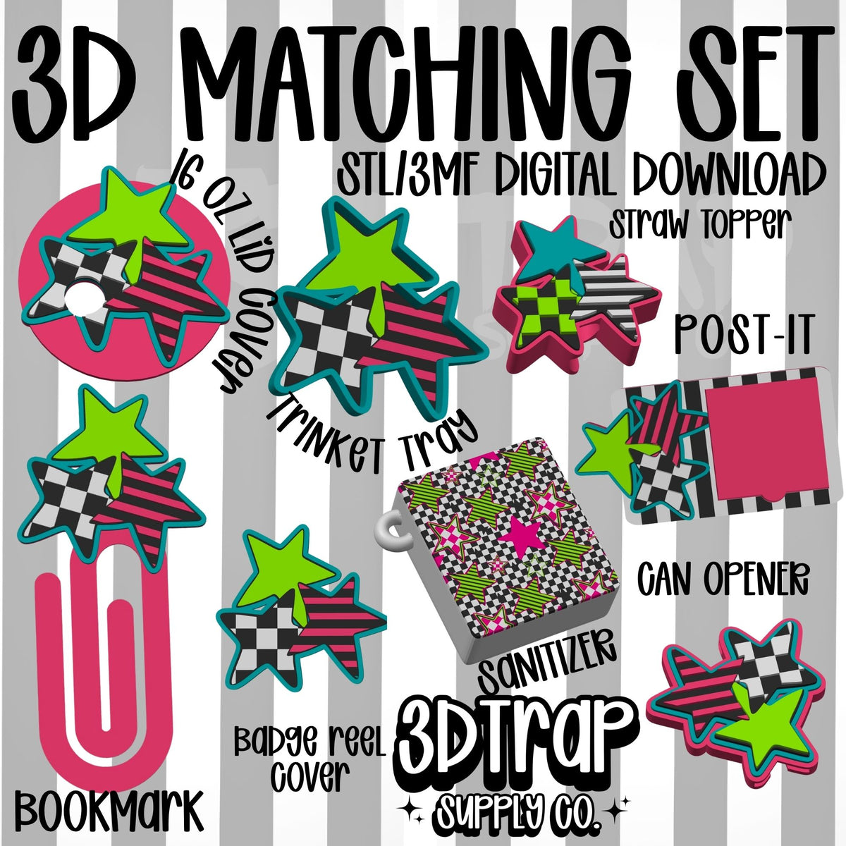 Stars Set 3D Matching Sets STL/3MF