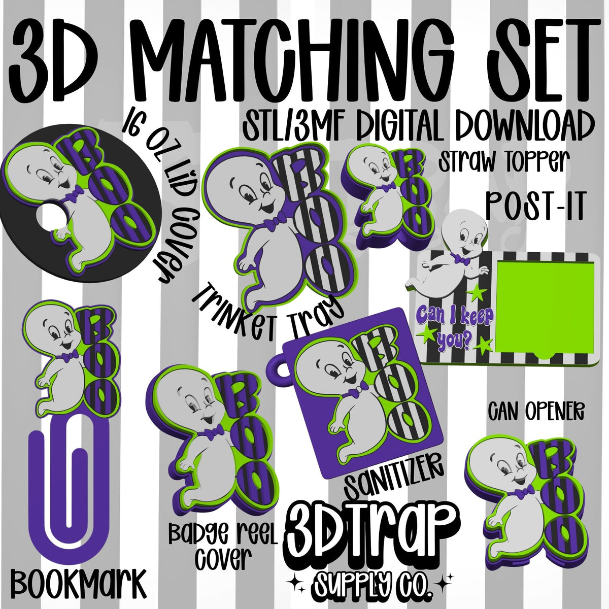 Ghost Set 3D Matching Sets STL/3MF
