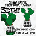Cactus Checker Pot Straw topper STL/3MF