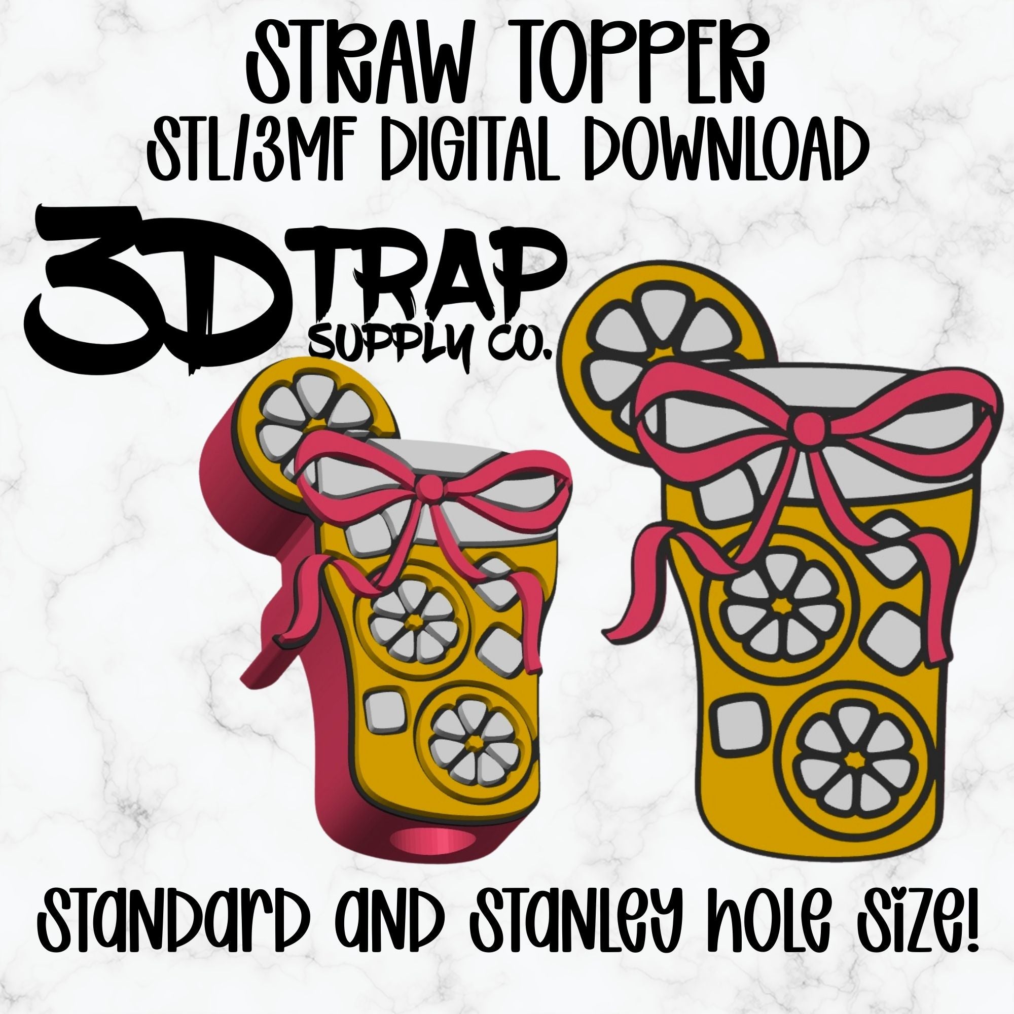 Lemonade Straw topper STL/3MF