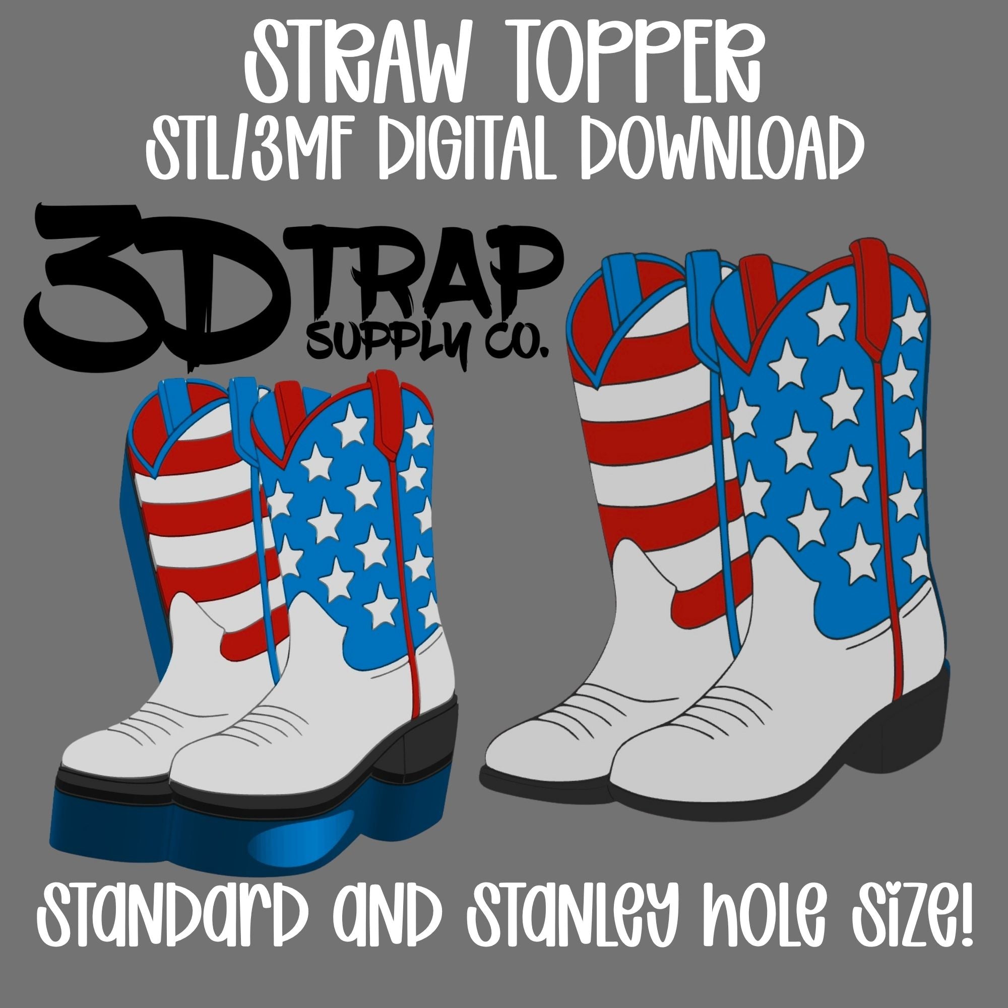 American Boots Straw topper STL/3MF