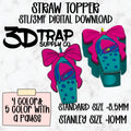 Trendy Blue Drink Straw topper STL/3MF
