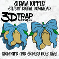 Lemon Bow Straw topper STL/3MF