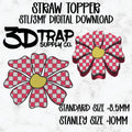 Checker Daisy Straw topper STL/3MF