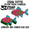 Neon Fish Straw topper STL/3MF