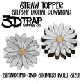 Daisy Straw topper STL/3MF