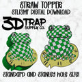Checker Frog  Straw topper STL/3MF