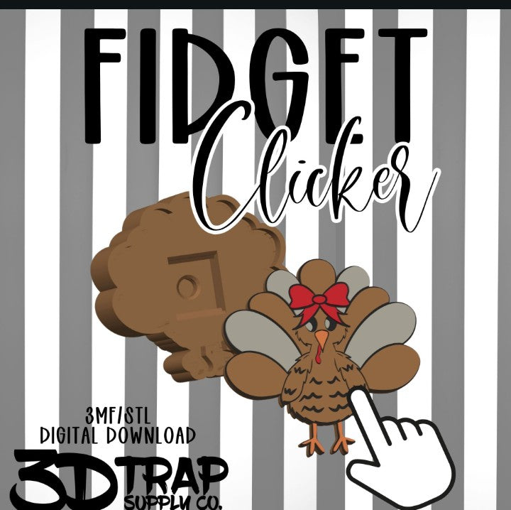 Turkey Fidget Clicker STL/3MF