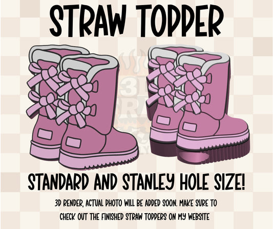 Cozy Boots  Straw Topper