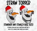 Snowman straw topper