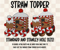 Gingerbread Man Train Straw Topper