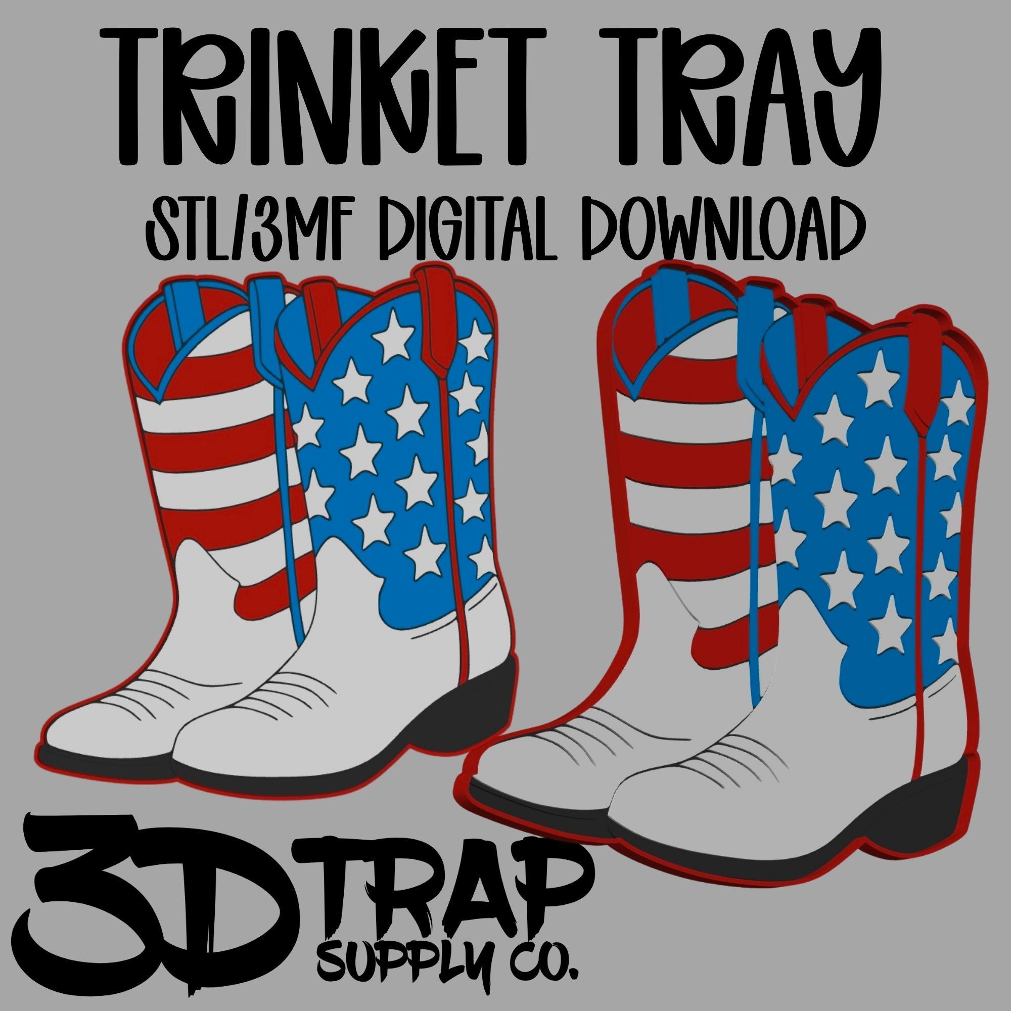 American Boots Trinket Tray STL/3MF