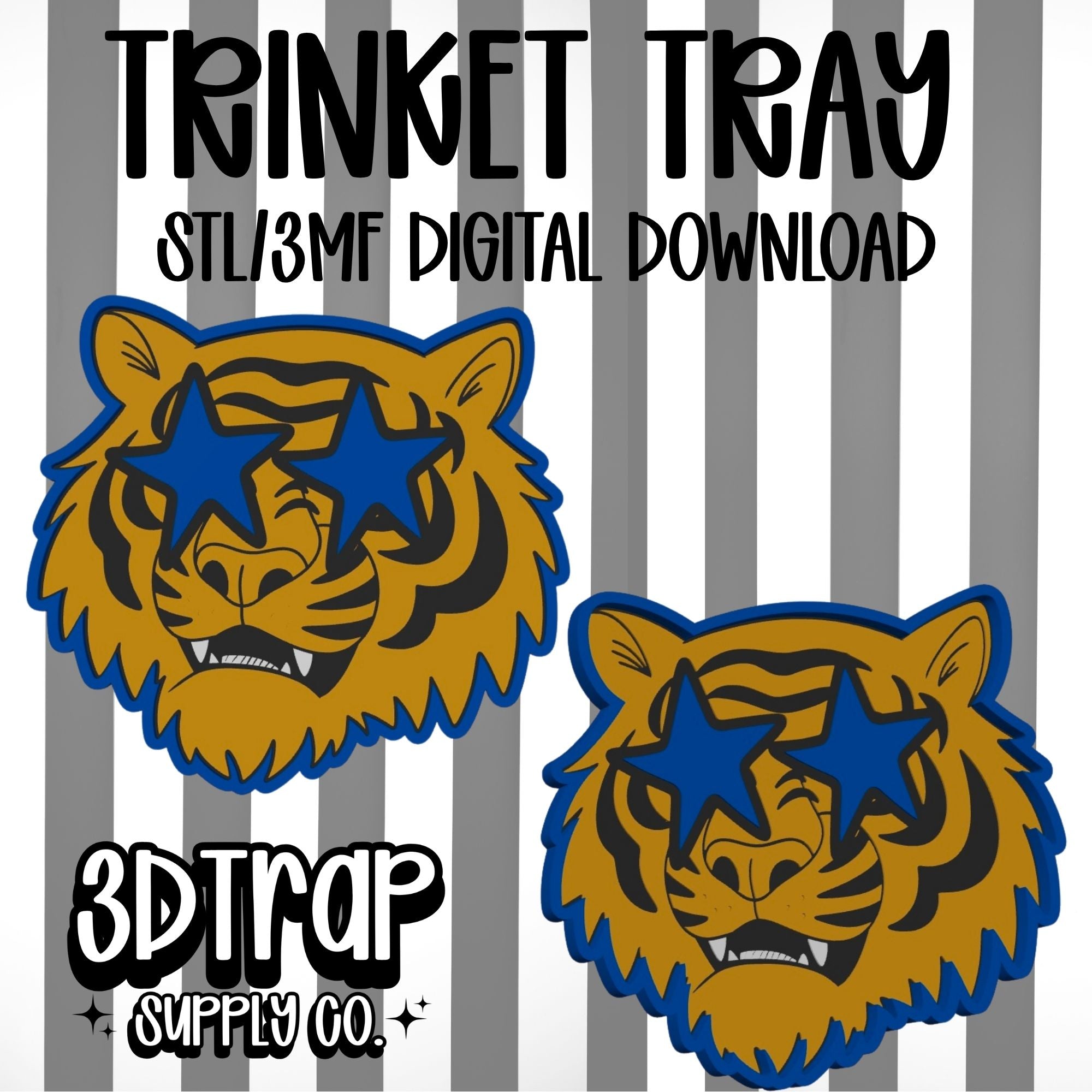 Tiger Trinket Tray STL/3MF