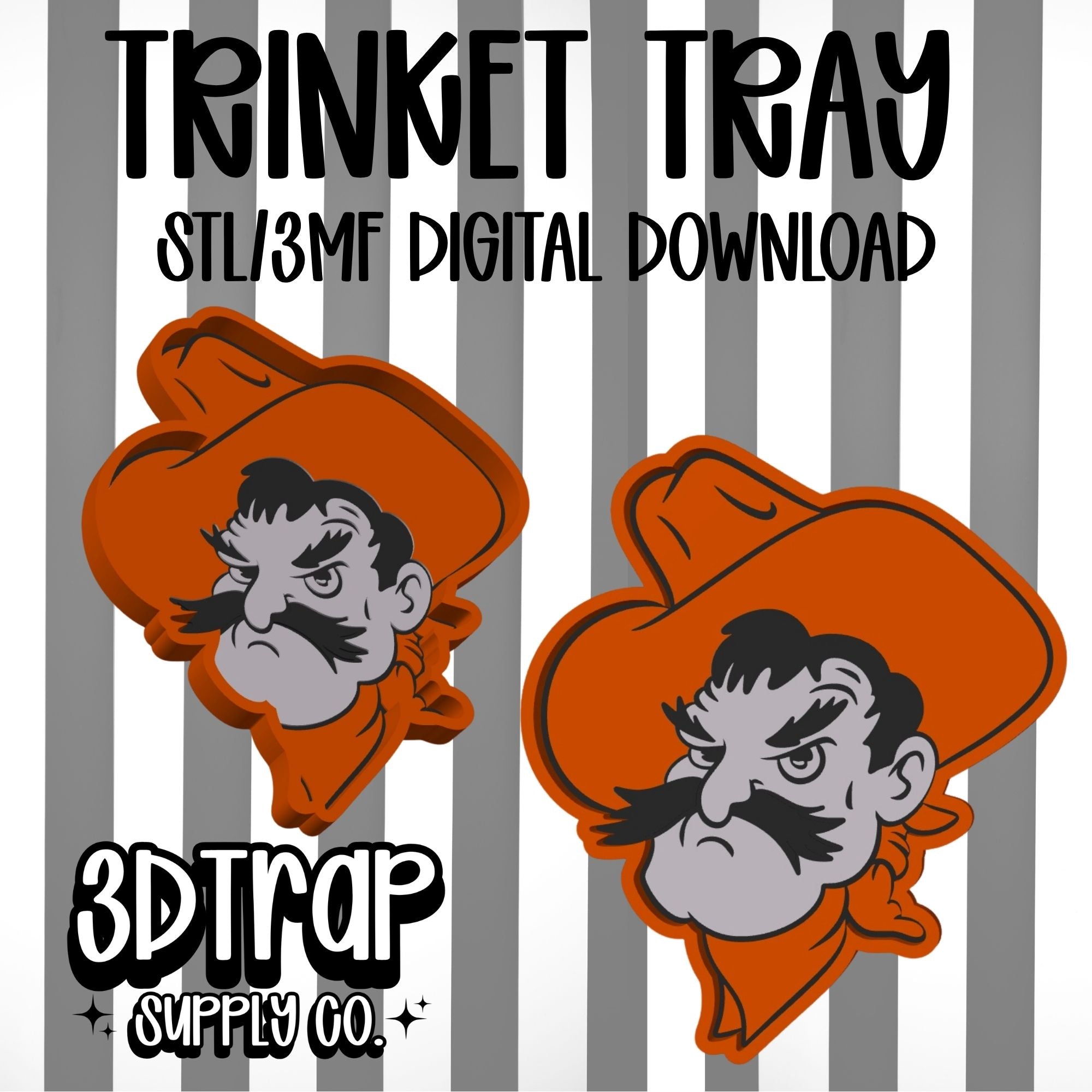 Cowboy Trinket Tray STL/3MF