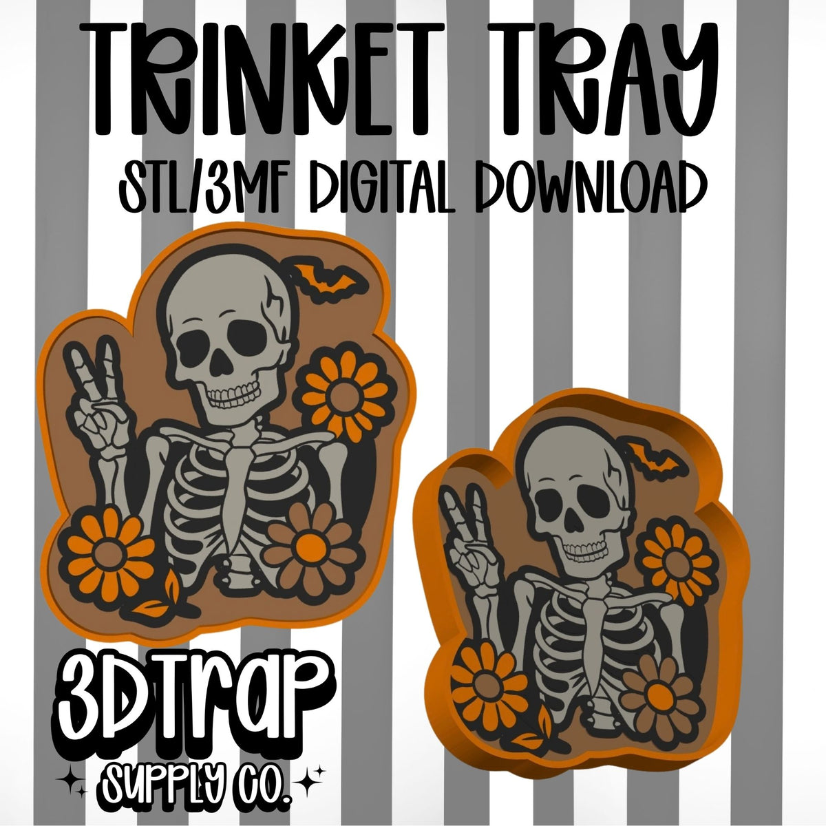 Skull Trinket Tray STL/3MF