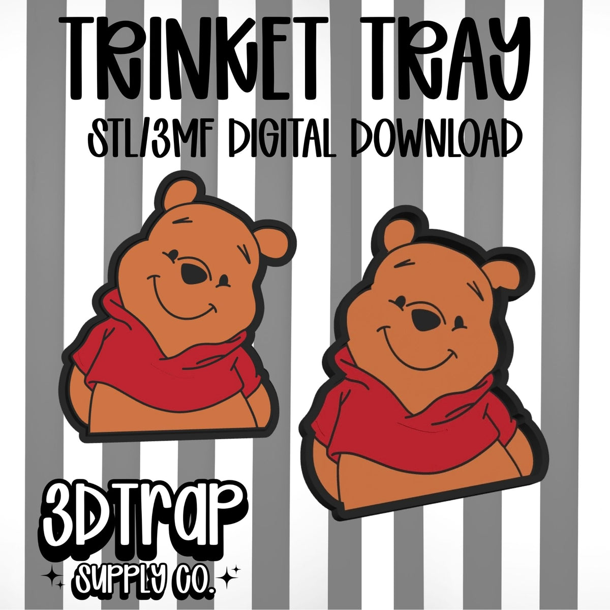 Pooh Trinket Tray STL/3MF