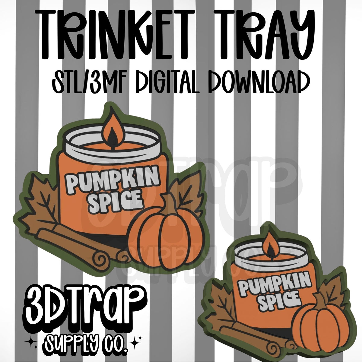 Pumpkin Spice Trinket Tray STL/3MF