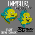 Yellow Fish Tumbler Charm STL/3MF