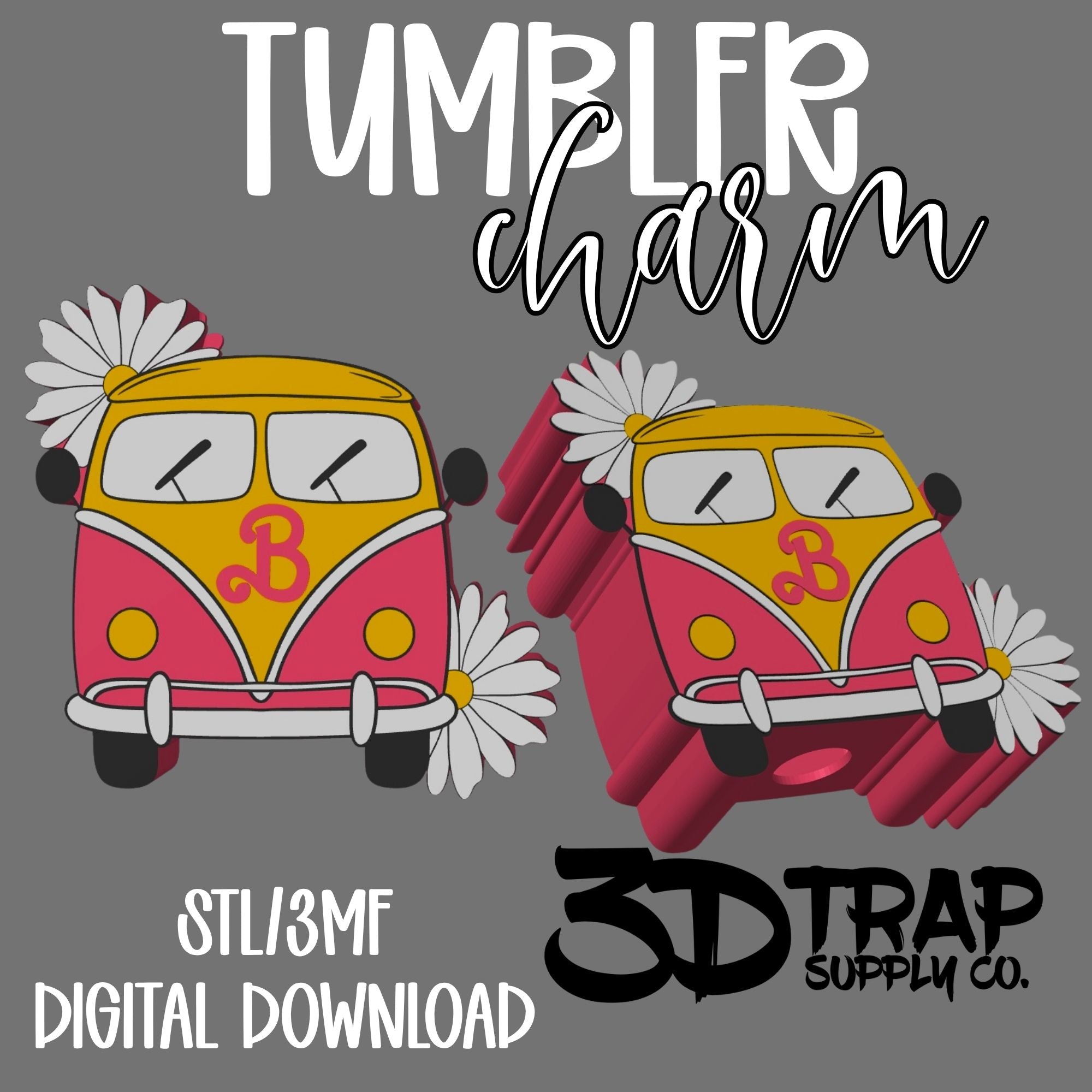 Retro Van  Tumbler Charm STL/3MF
