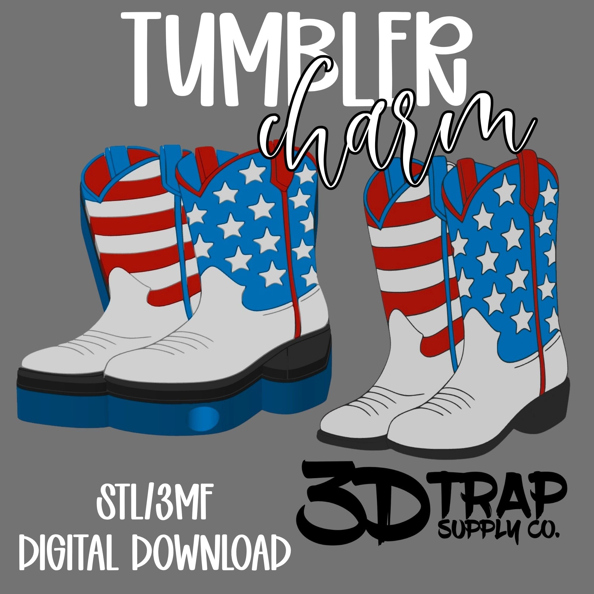 American Boots Tumbler Charm STL/3MF