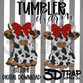 Cow Bow Tumbler Charm STL/3MF