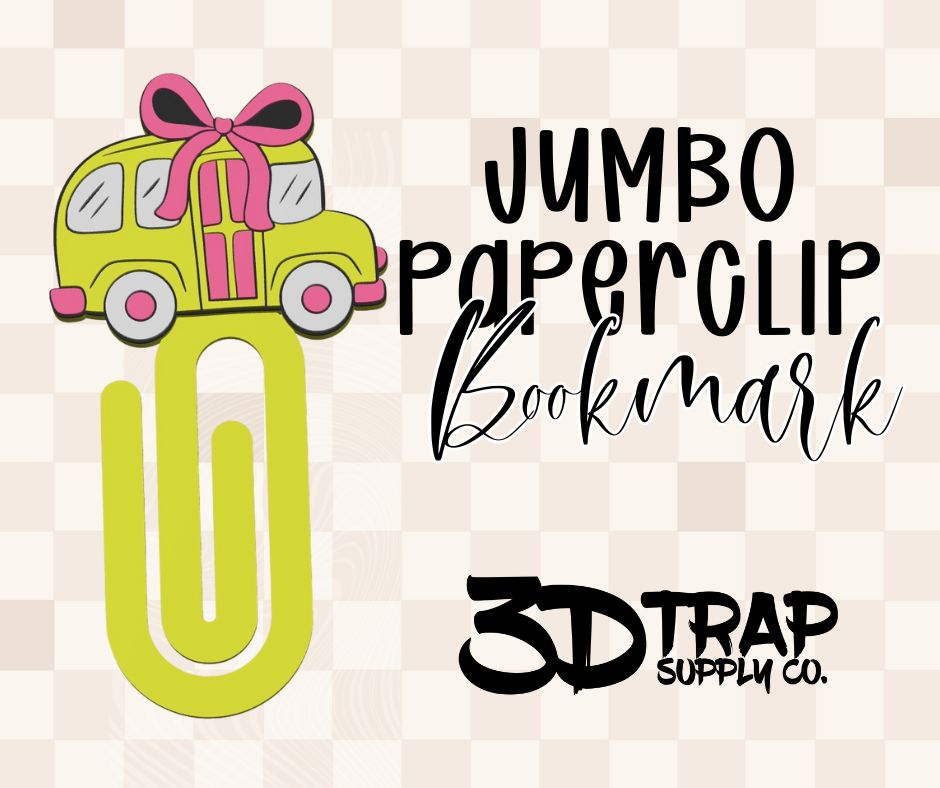 Bus Jumbo Paperclip Bookmark – 3D Printed