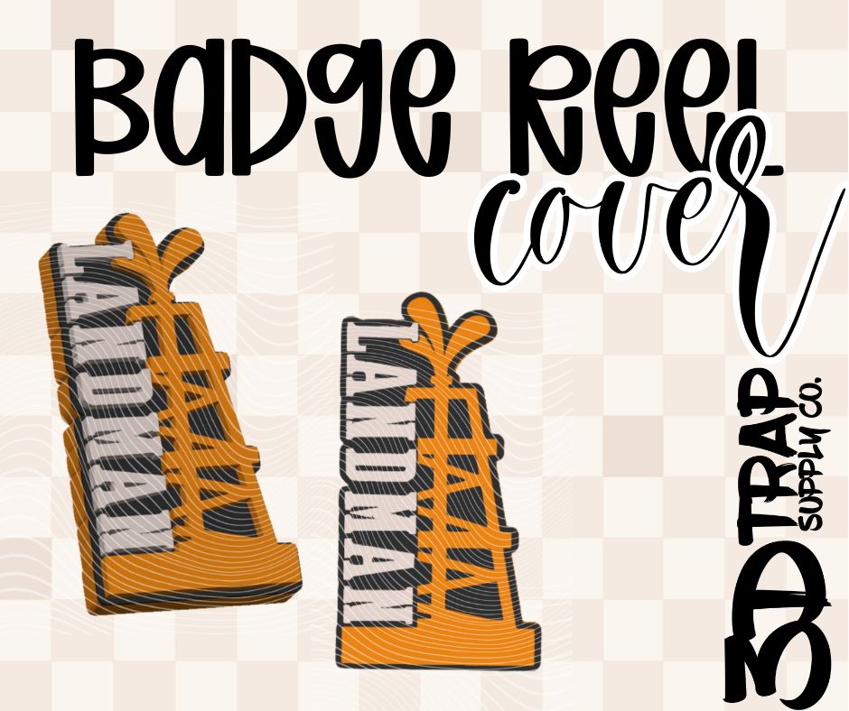 Rig Badge Reel Cover Glue On | 3D Printed Badge Topper | Work ID Accessory