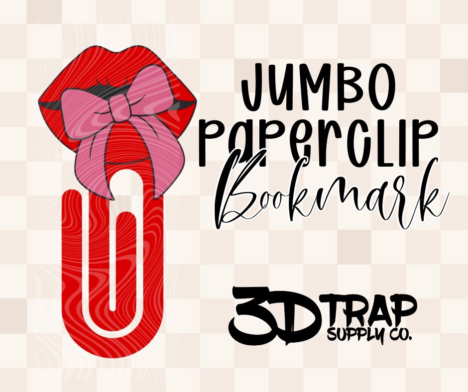 Lips Jumbo Paperclip Bookmark – 3D Printed