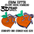 Peach Straw topper STL/3MF