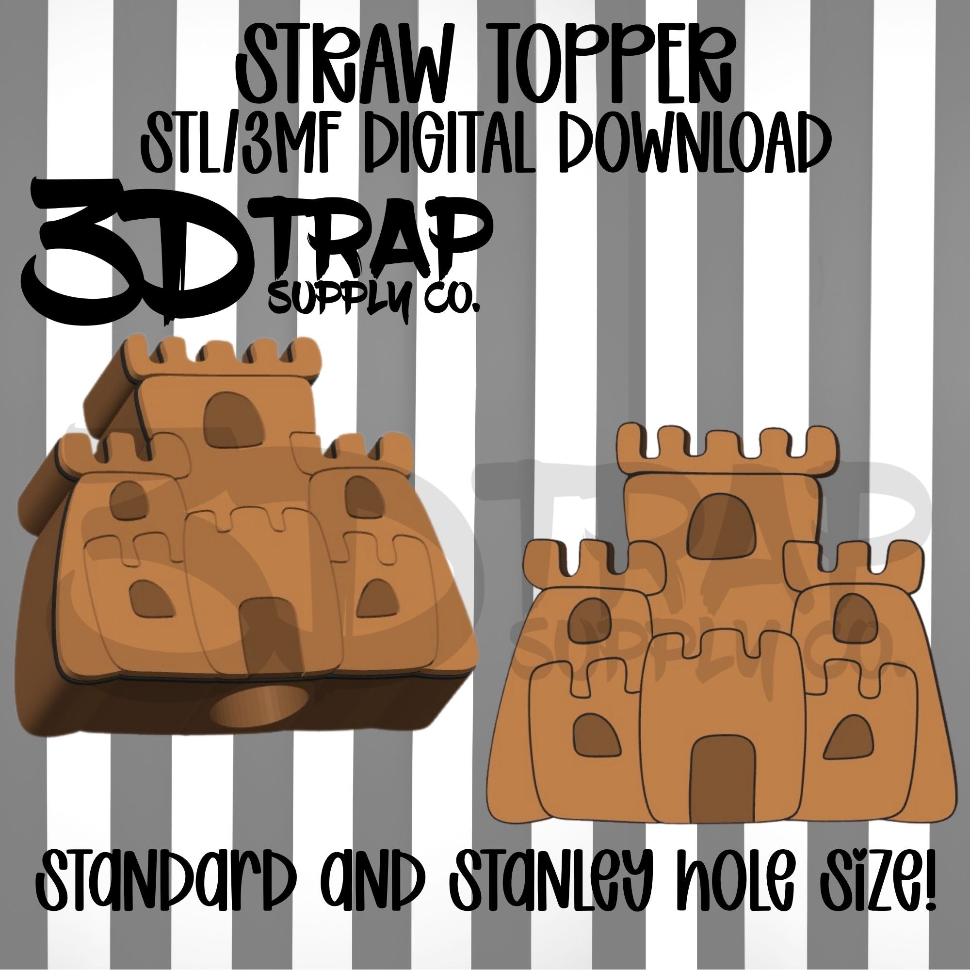 Sand Castle Straw topper Wholesale