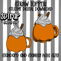 Pumpkin Spice Coffee Mug Straw topper STL/3MF